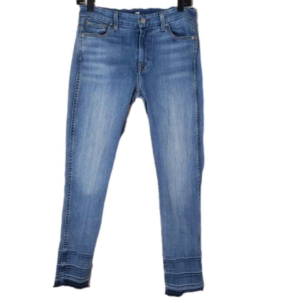 7 For All Mankind Women's Ankle Length Straight Leg Jeans Made In USA